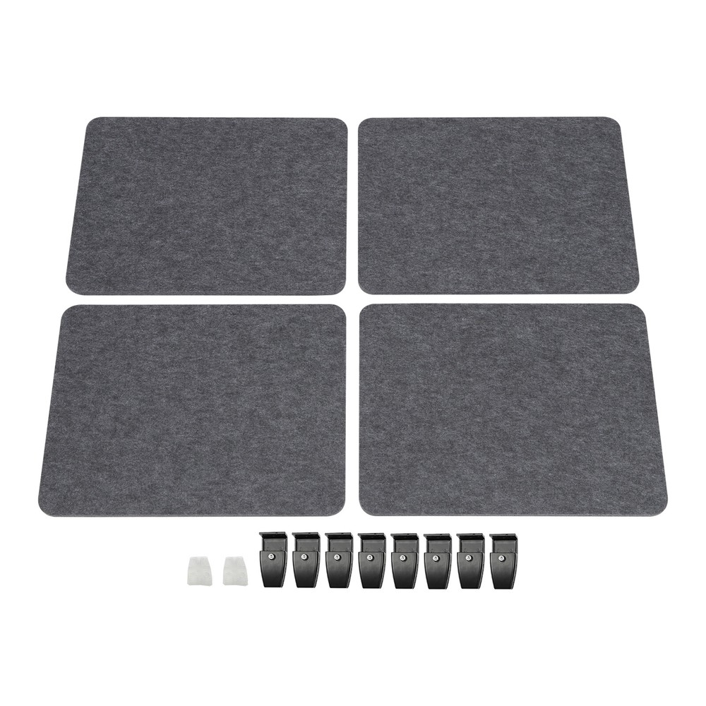 4PC Clamp-on Desktop Privacy Panel Screen Partition Cubicle Office Desk Divider