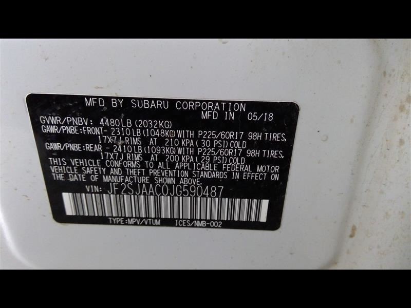 FORESTER 2018 Engine ECM 346427