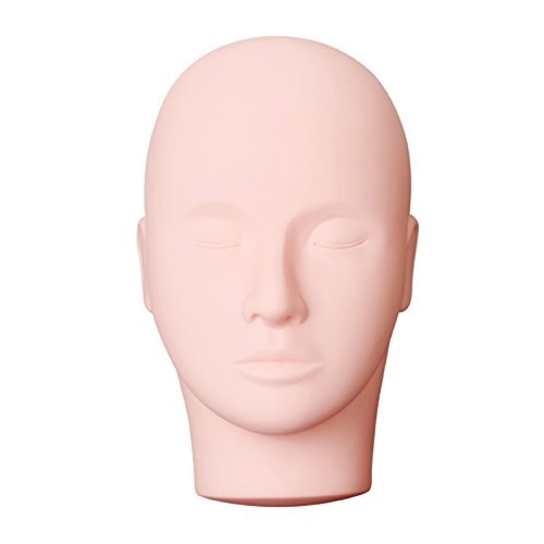 Pro Training Mannequin Head for Makeup & Eyelash Extensions - Soft Silicone