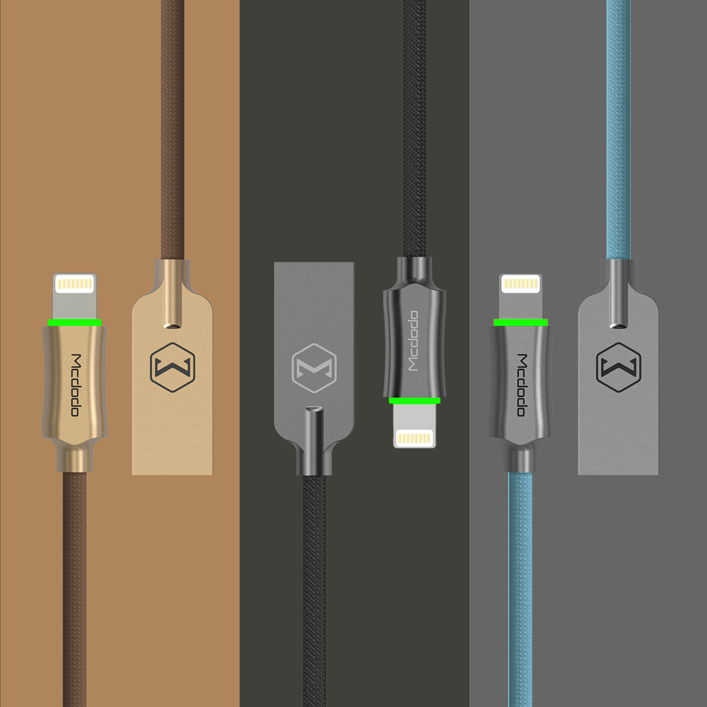 MCDODO Smart LED Auto Disconnect Data USB Charging Cable iPhone X/8/7/6S