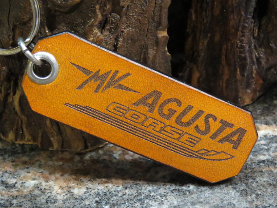 MV AGUSTA motorcycle key chain FREE POST leather key ring 2456