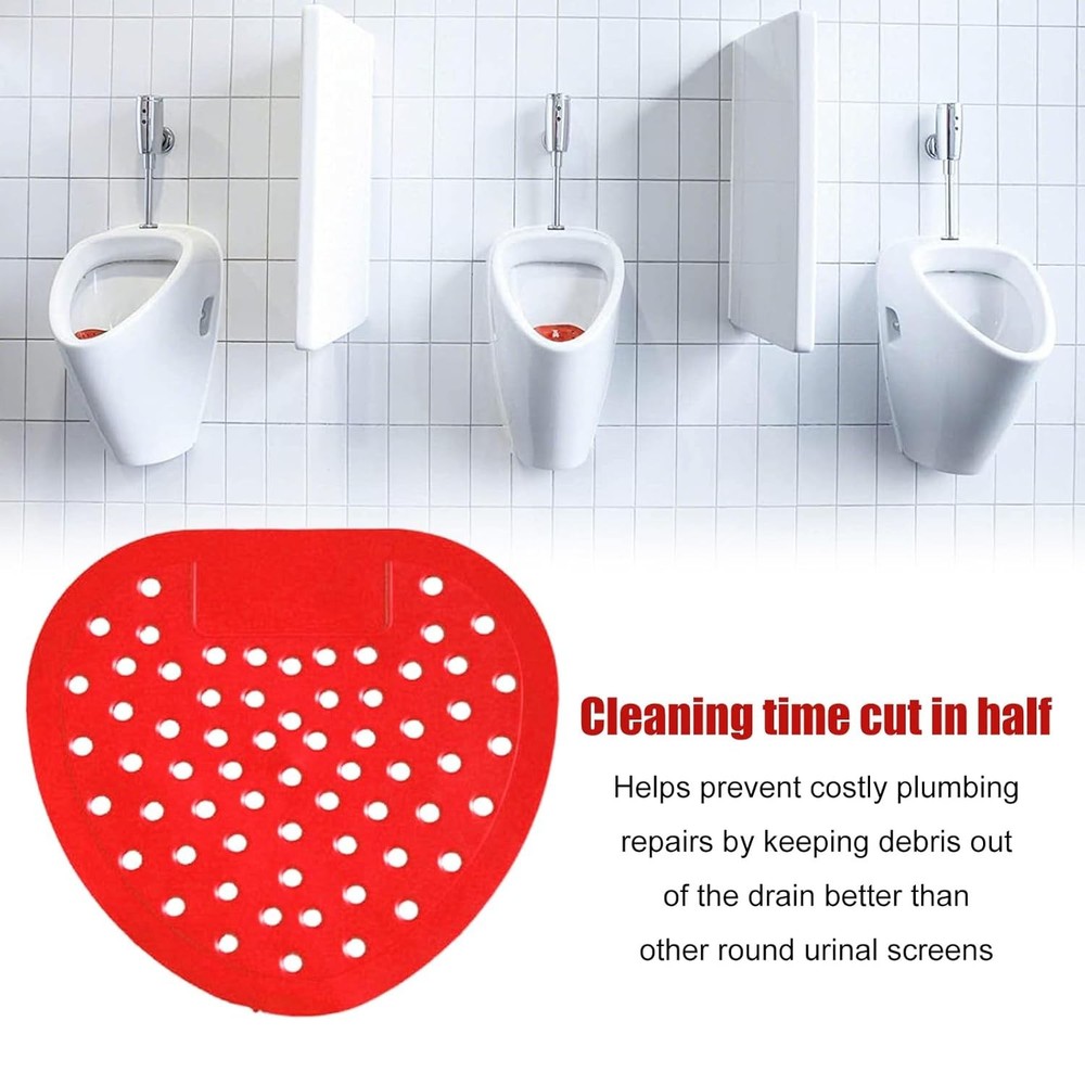 Efficient 10 Pack Cherry Urinal Screens - 30-Day Odor Control & Splash Guard