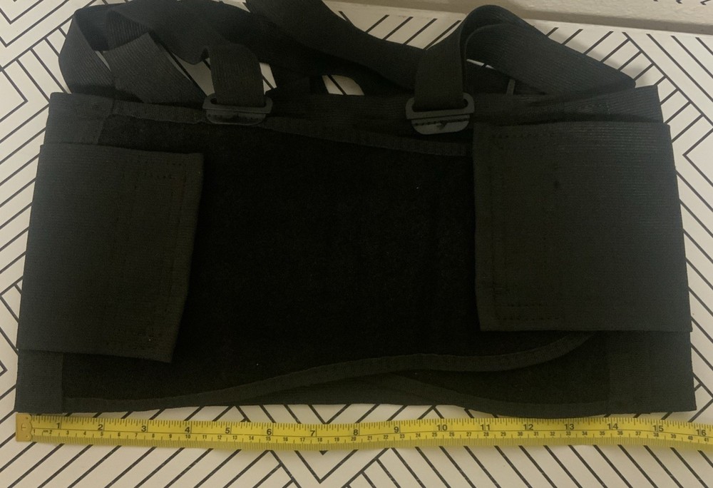 🥥 Husky Work Back Brace Support Belt Polyester Black Large 🆕