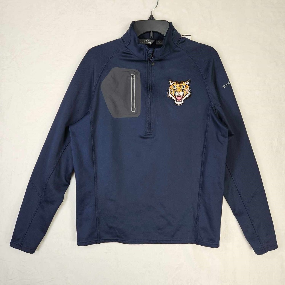 Eddie Bauer Active Jacket Mens Medium Pullover Zip-Pocket Dark Blue