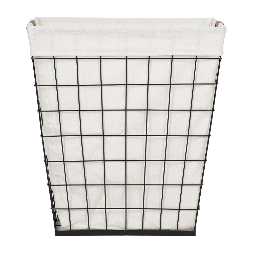 (2 pack)75L Rectangular Steel Wire Laundry Hamper with Removable Liner, Adult