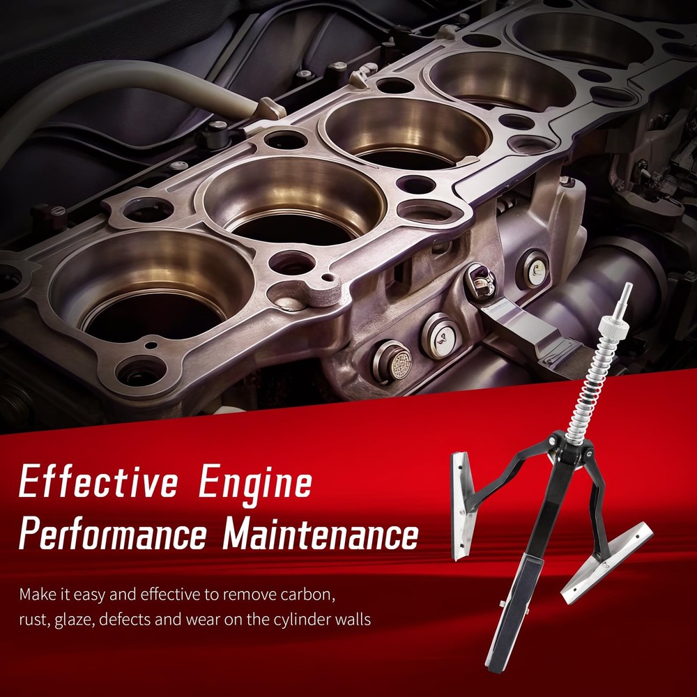 WAYCOJOY Cylinder Hone Tool, Adjustable Engine Honing Tool 3pc 4"