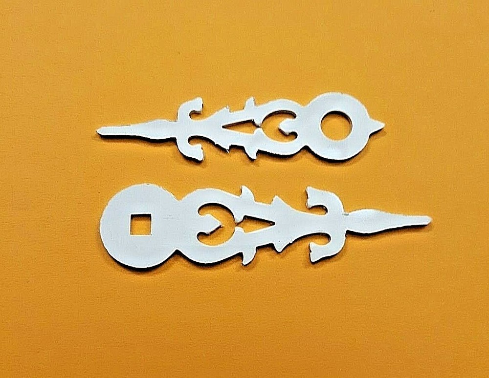 CUCKOO CLOCK HANDS WHITE SQUARE HOLE MANY SIZES