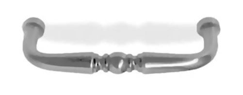 3" Solid Brass Turned Wire Pull Satin Chrome