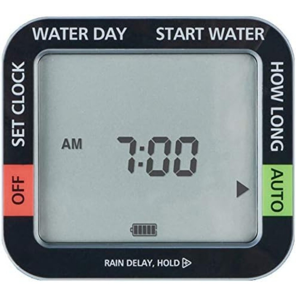 4 Zone Digital Water Timer, Grey, Black
