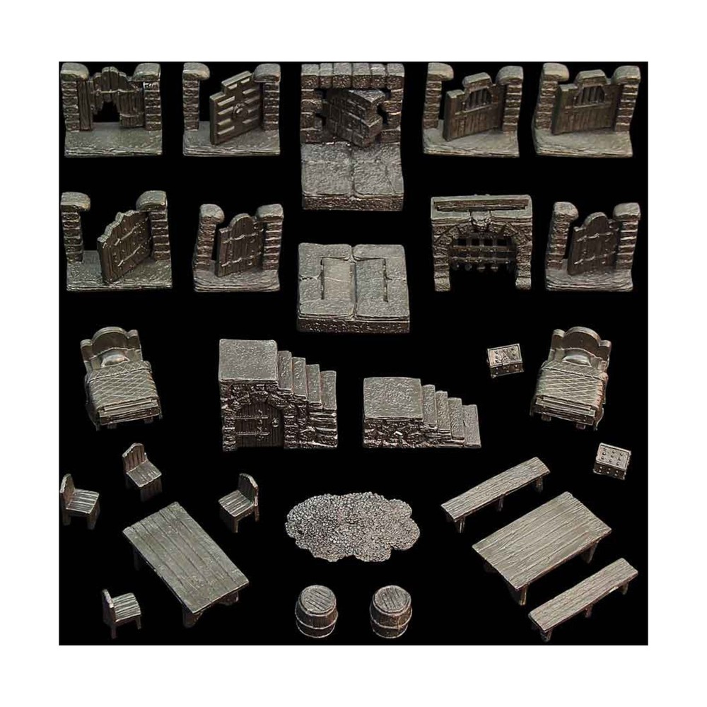 Dwarven Forge Dwarvenite Dungeons Unpainted Dungeon Dressing Pack NM