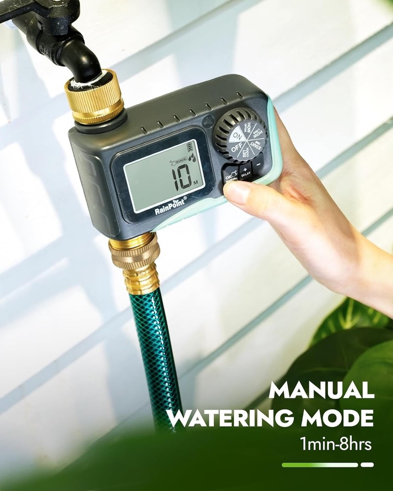 Multi-Scene Programmable Sprinkler Timer with Brass Construction for Outdoor Use