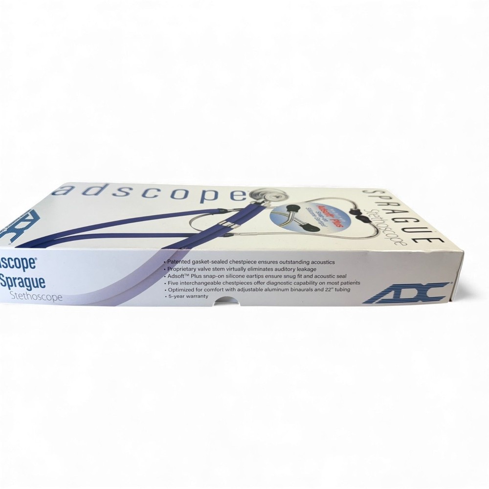 Adscope Sprague Stethoscope W/ Adsoft Silicone Ear Tips & Accessories