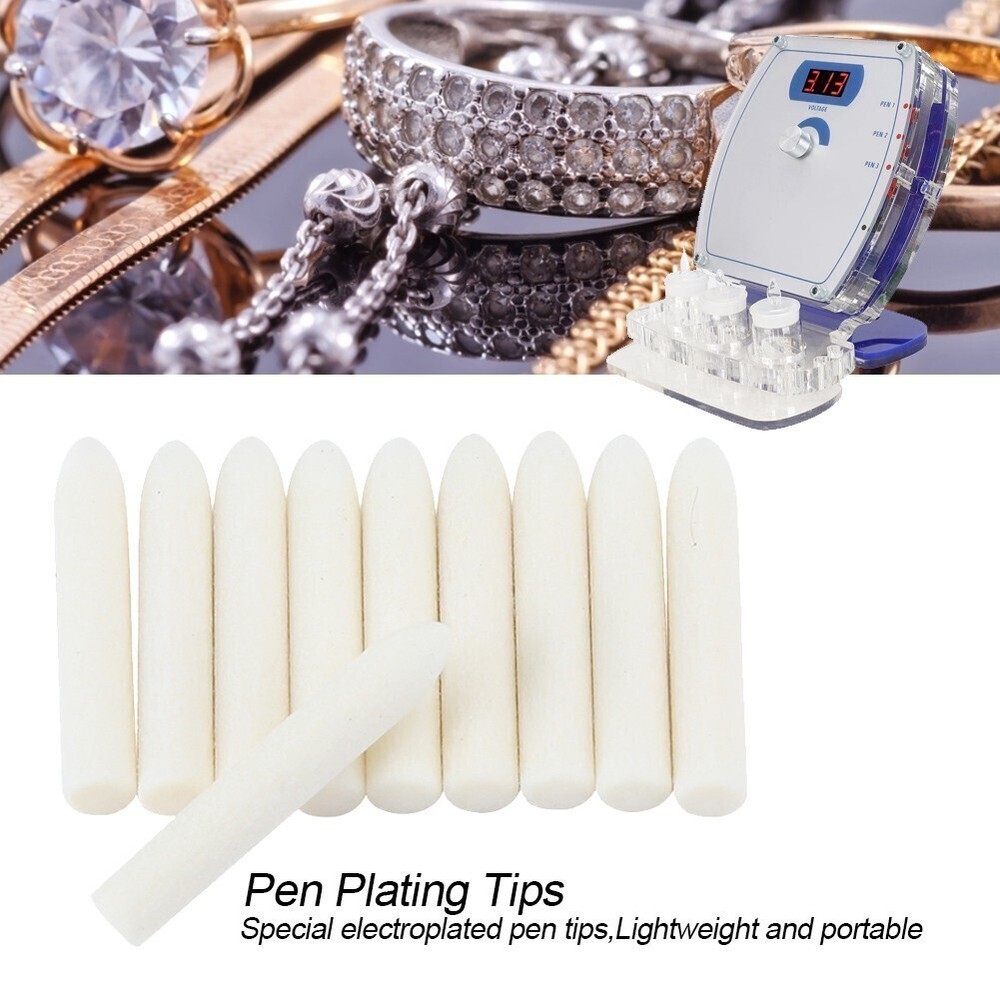 10pcs Pen Plating Tips Replacement Accessory Electroplating Jewelry Making Tool