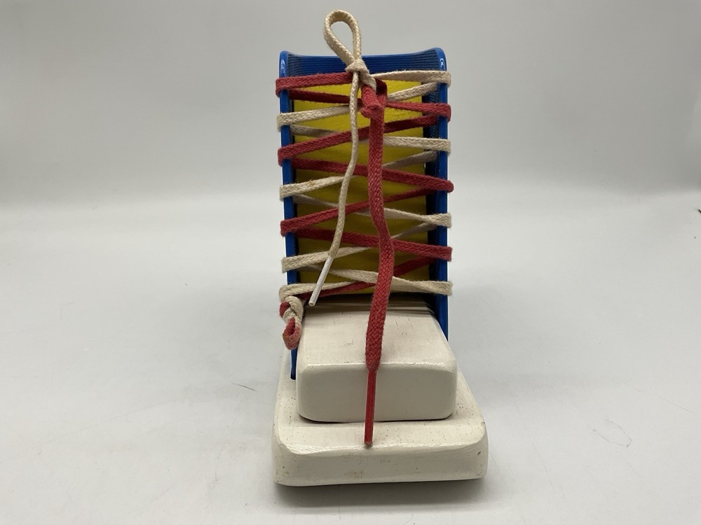 PLAYSKOOL Vintage Red Box Lacing Boot Learning While Playing in Original Box