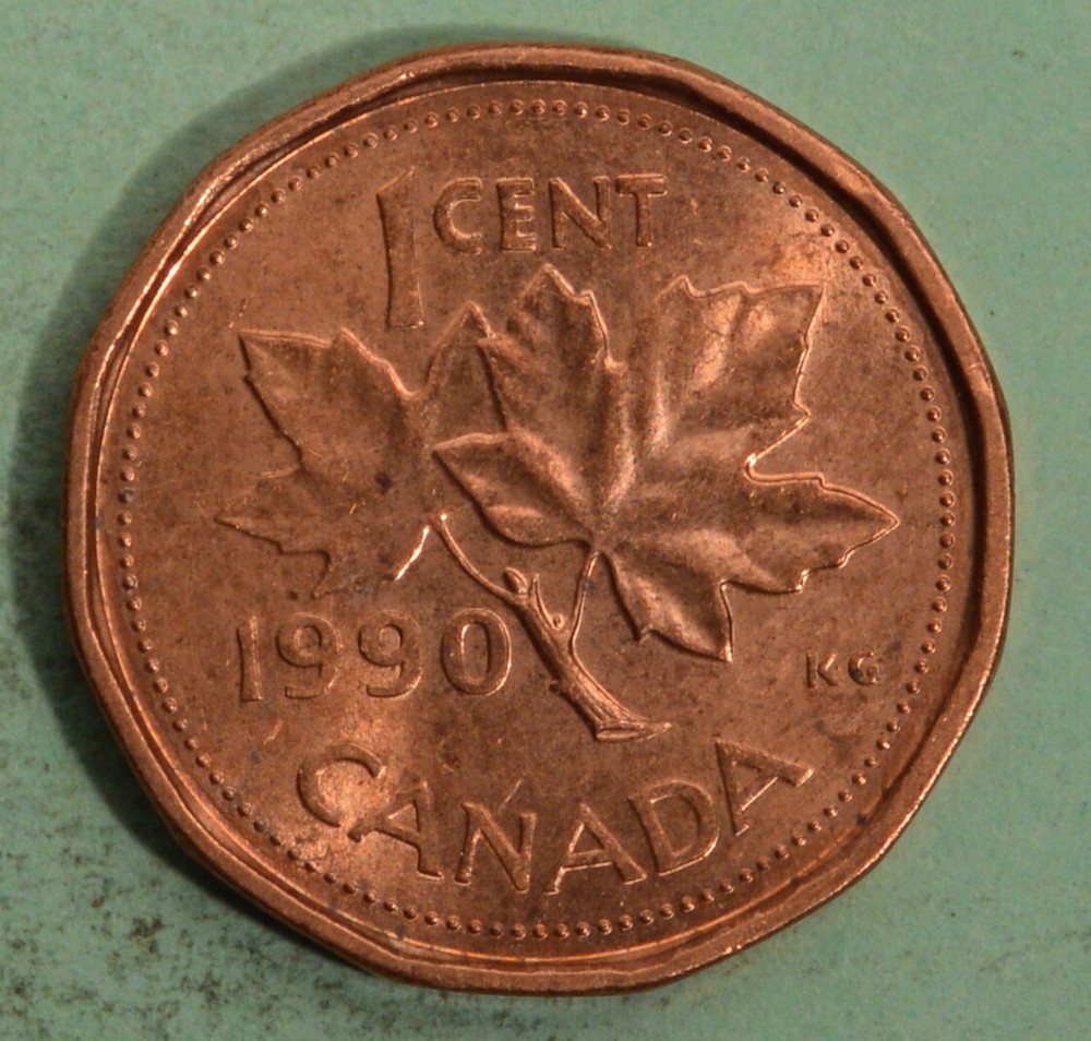 1990 Canada Penny - Lightly Circulated RED