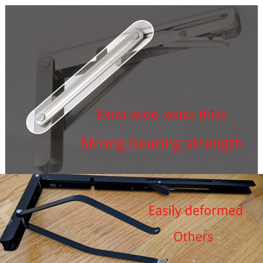 Folding Shelf Bracket 20 inch,Folding Brackets Heavy Duty Max.Load 410lb,DIY ...