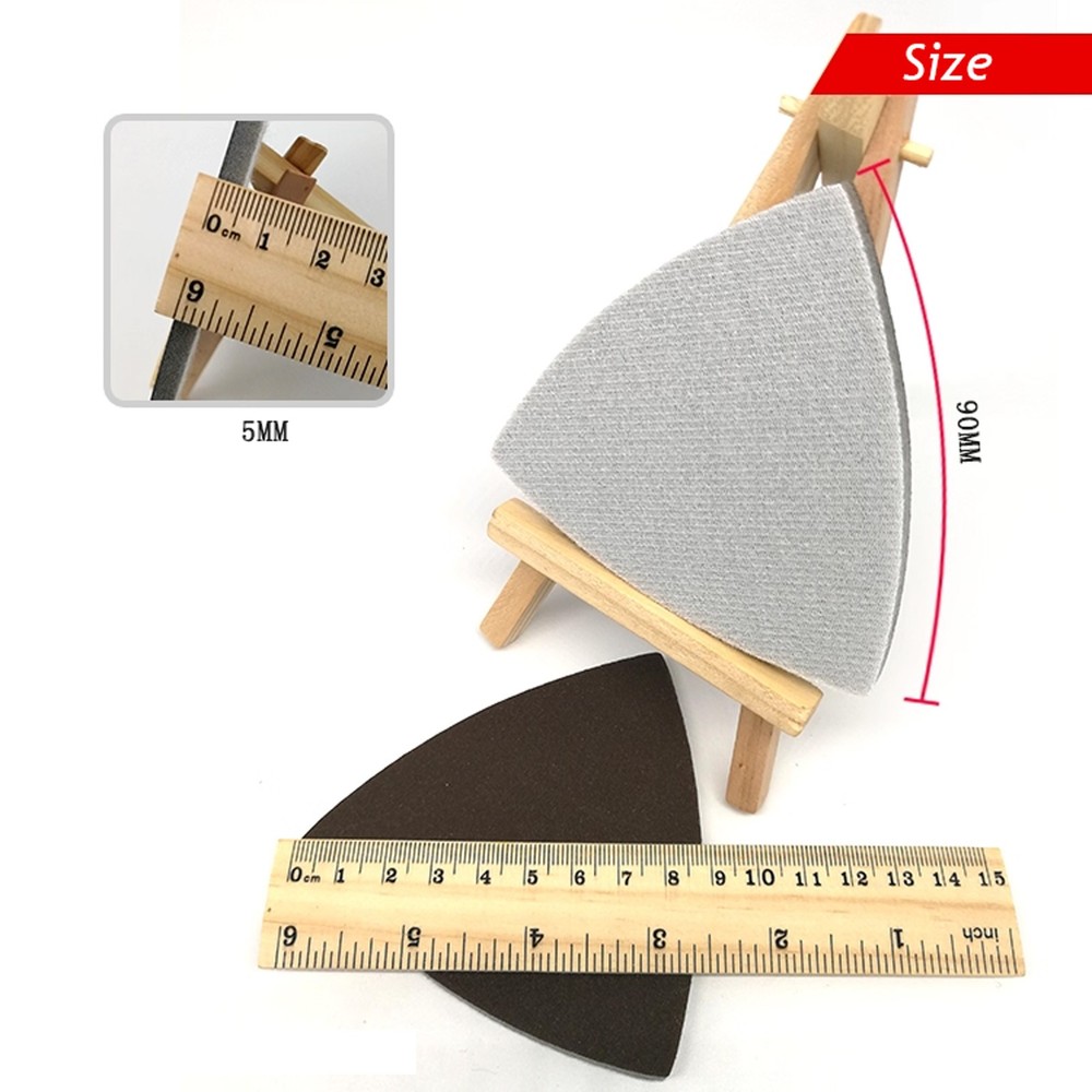 Sanding Sheets Hook and Loop Mouse Sanding Pads Sander Paper Triangle Discs 90mm