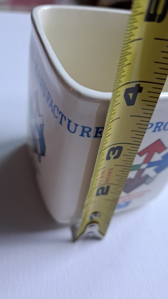 Vintage Square Advertising Hewlett Packard Computer Engineering Coffee Mug Cup