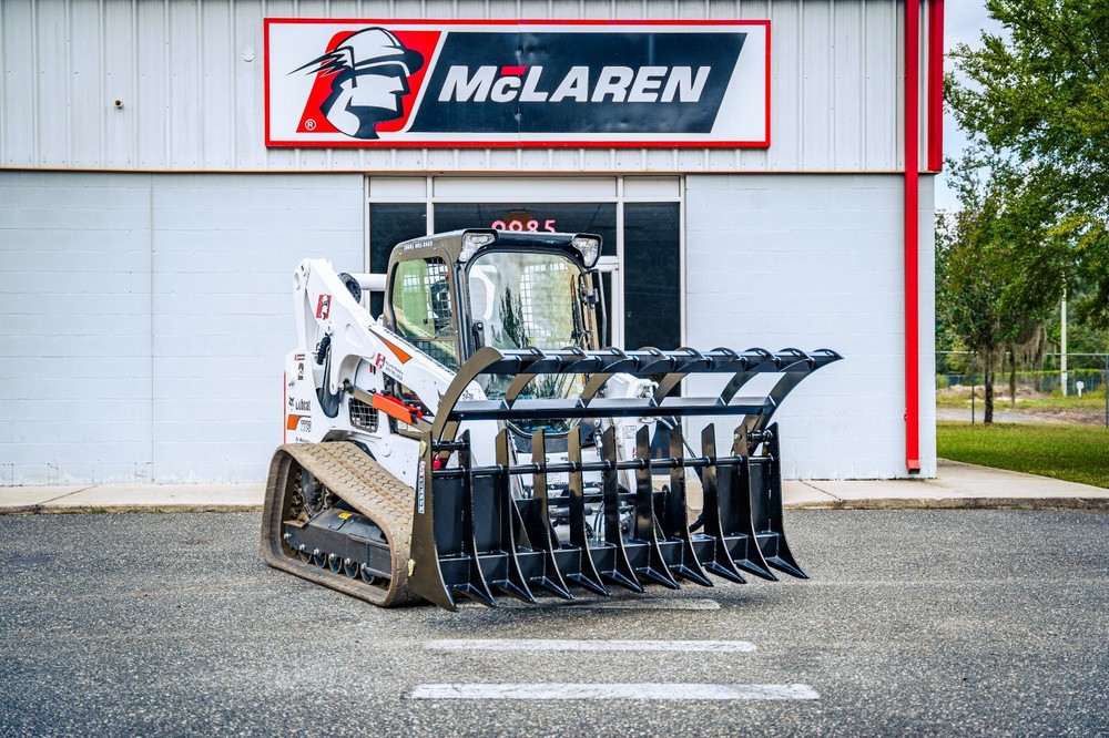 Root Rake Rock Grapple Attachment for Skid Steer/Track Loader 78" Wide