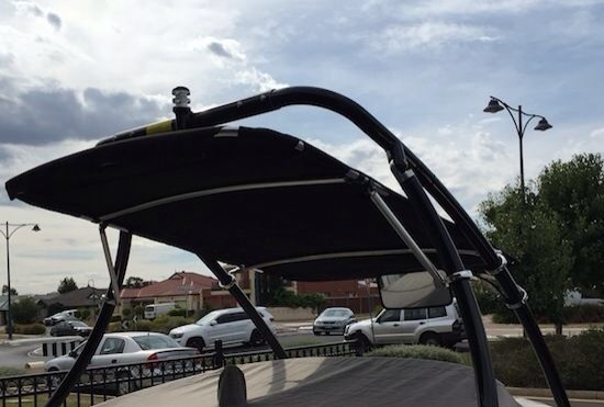Origin Advancer Wakeboard Tower Black Coated With Flat Tower Bimini Top Package