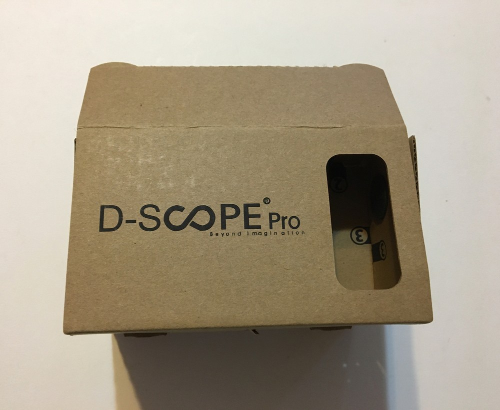 D-Scope Pro Google Cardboard Kit 3D Virtual Reality Machine Cut Fits Iphone