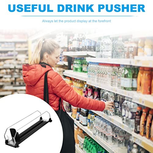 2pcs Automatic Drink Replenishment Pushers Fridge Sliding Beverage Organizer
