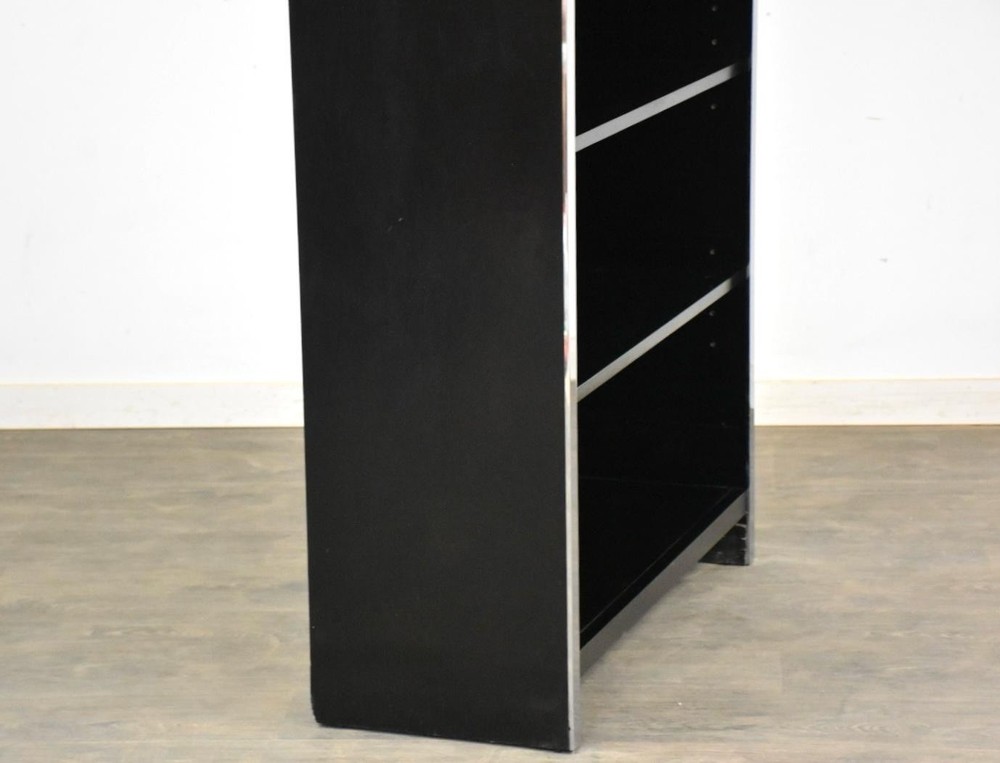 Milo Baughman Style Chrome Bookcase John Stuart