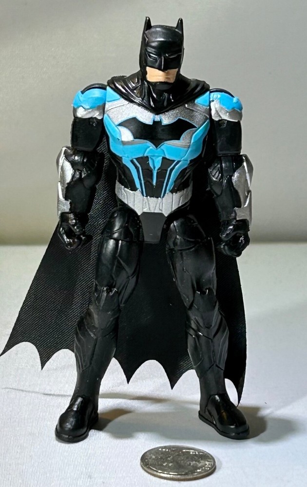 DC Comics Batman 4-inch Bat-Tech Batman Action Figure Light Blue & Black