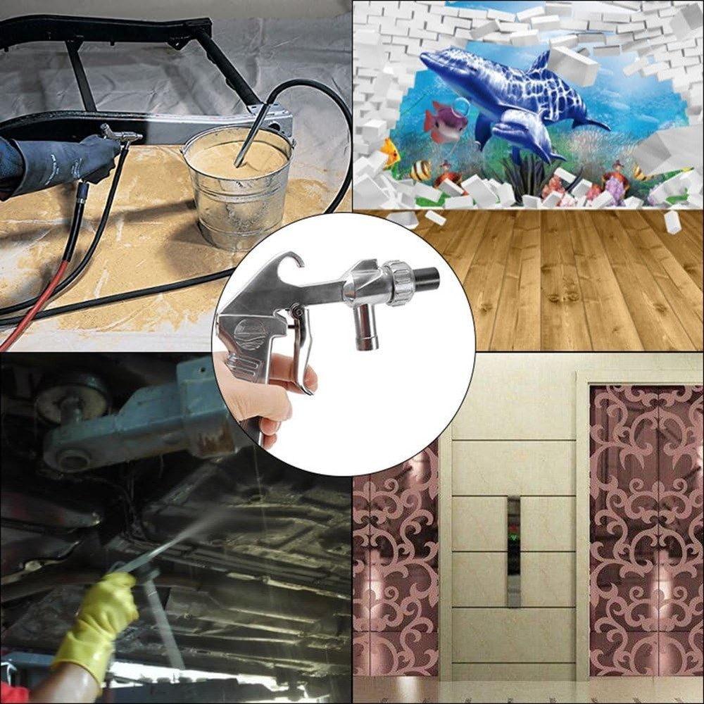 Sand Blaster Kit Blasting Shot Sandblaster Siphon Feed Gun Nozzle Rust Remove
