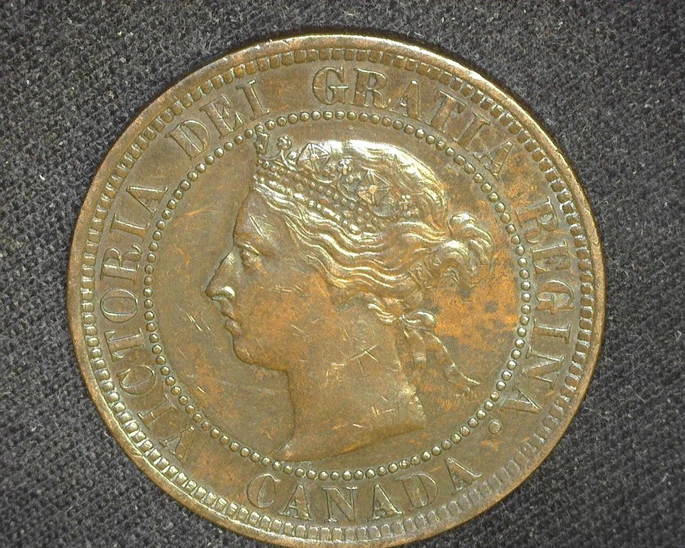 CANADA 1888 LARGE CENT KM7 CHOICE ABOUT UNCIRCULATED ~J3