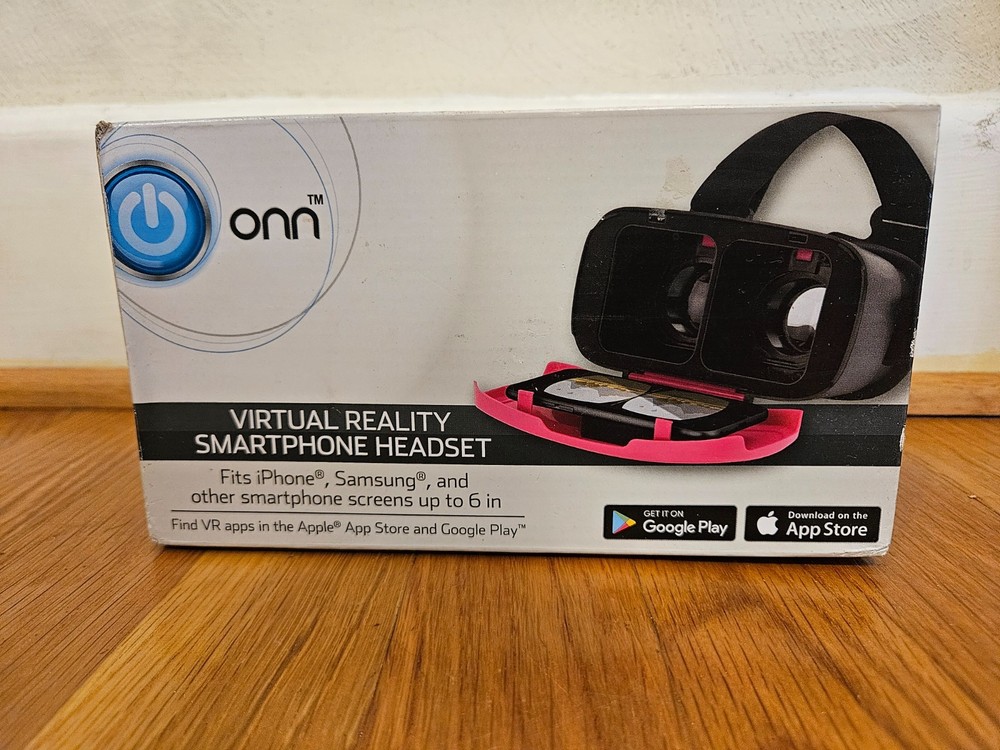 Onn Virtual Reality Smartphone Headset  Fits Samsung, iPhone, Android