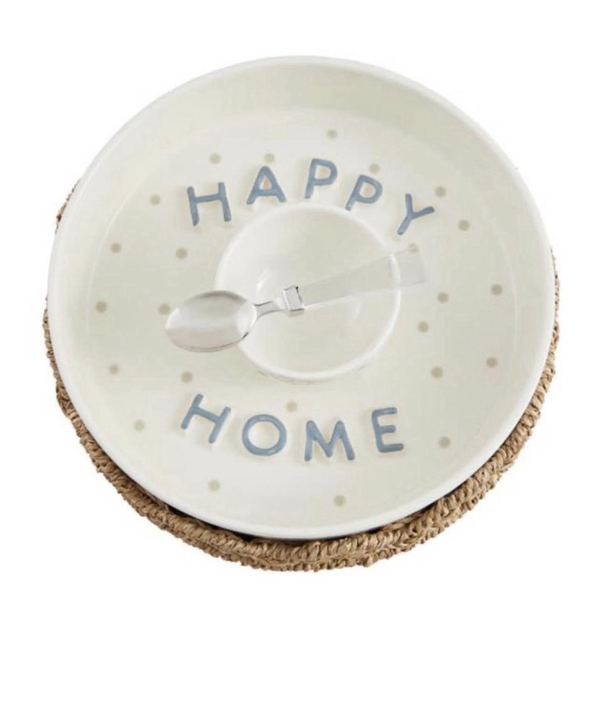 MudPie Happy Woven Chip & Dip Set
