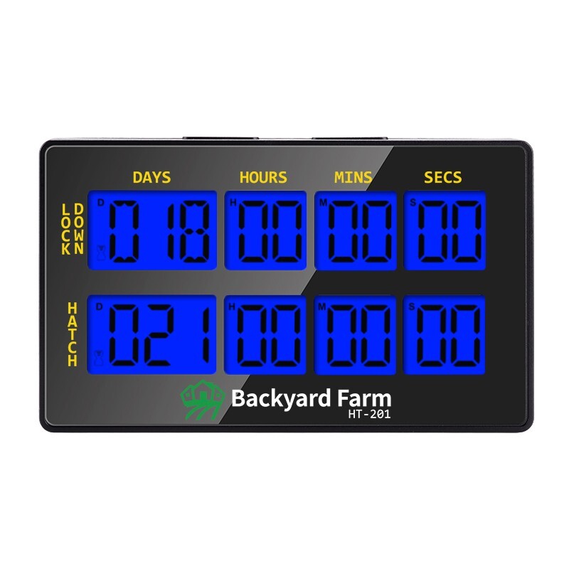 Egg Incubator Dual Countdown Hatch Timer Double Count Down Days Hours Minute Sec