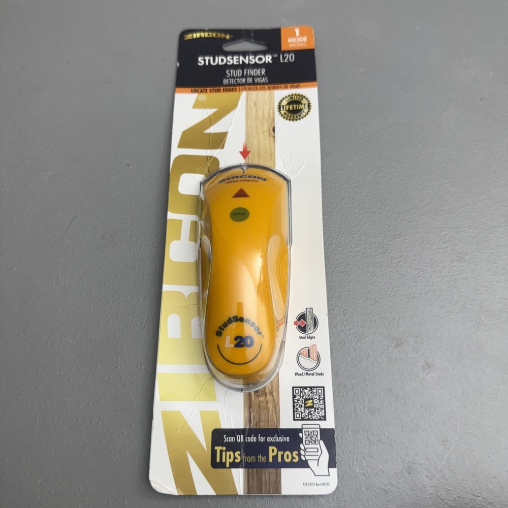 Zircon StudSensor L20 Stud Finder to Locate Stud Edges