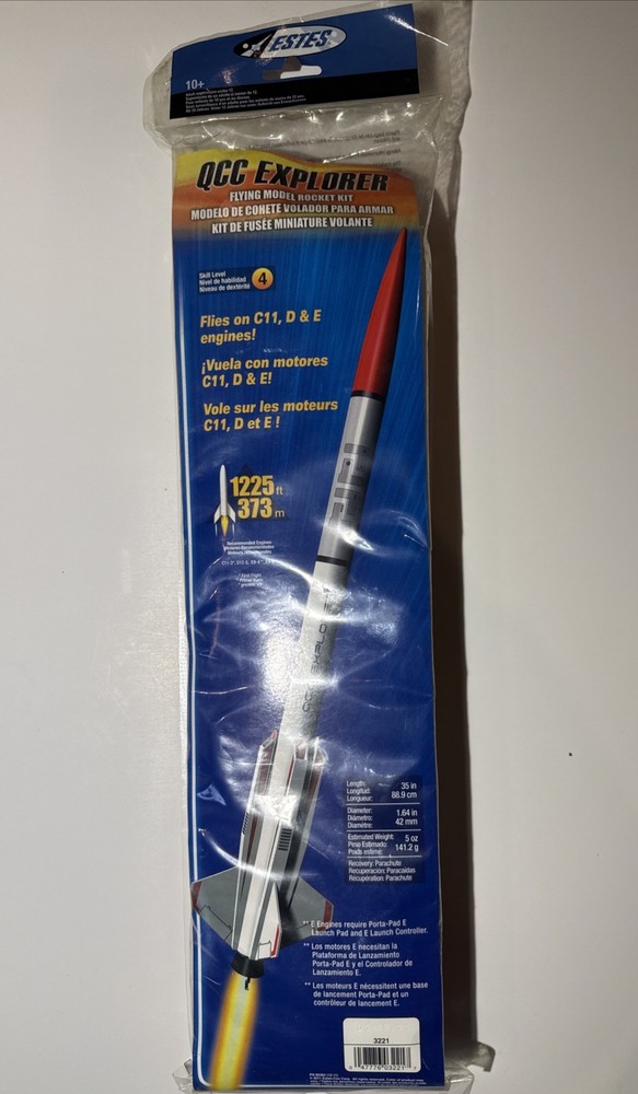 Estes • 3221 • QCC Explorer • Flying Model Rocket Kit• Skill Level 4