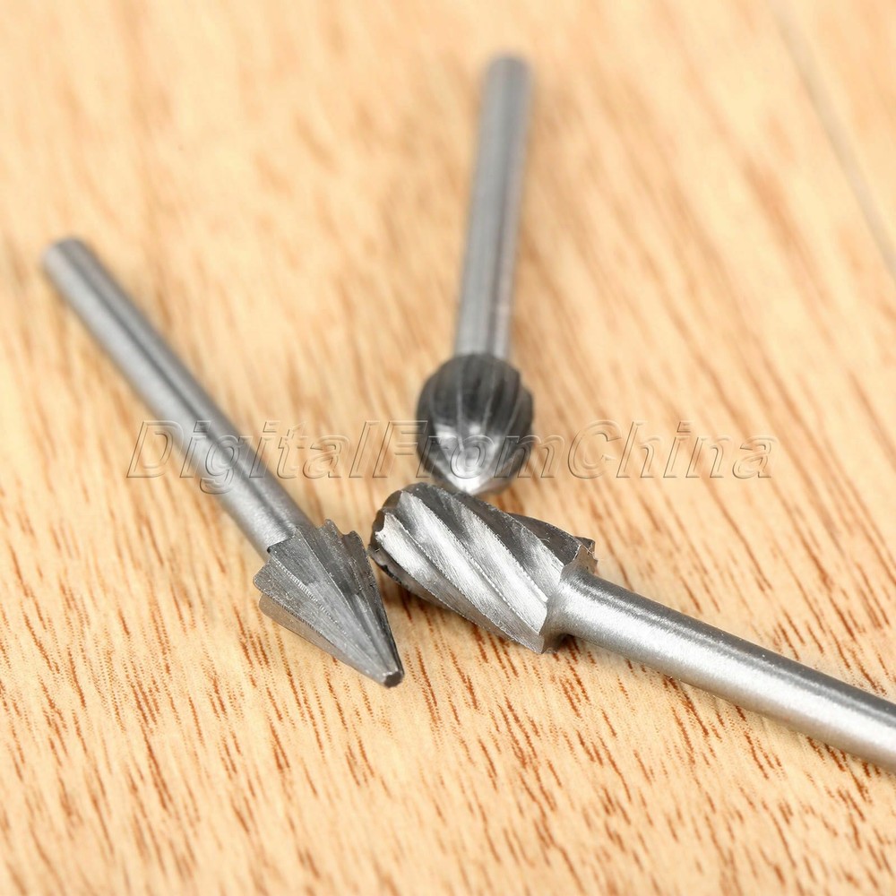 10Pc HSS Engraving Cutting Chamfering Grooving Polishing Routing Drill Bits File