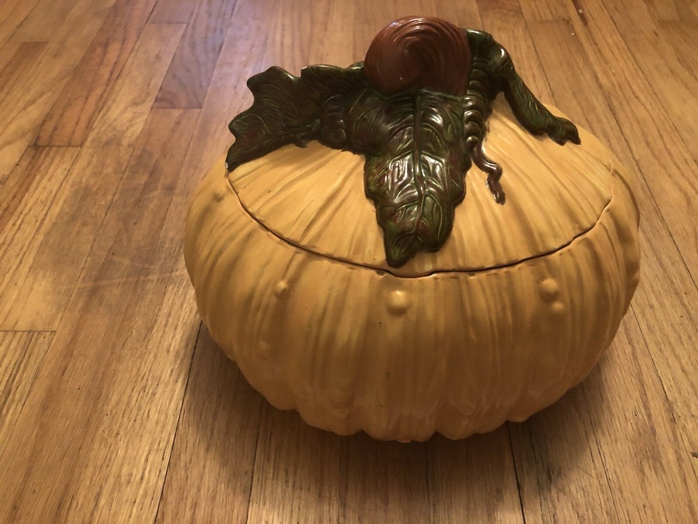 ceramic pumpkin vintage mayco
