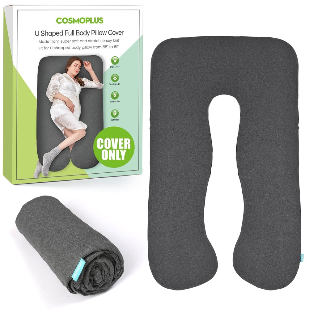 COSMOPLUS 𝐏𝐫𝐞𝐠𝐧𝐚𝐧𝐜𝐲 𝐏𝐢𝐥𝐥𝐨𝐰 U-shape, Heather Grey-u Shape