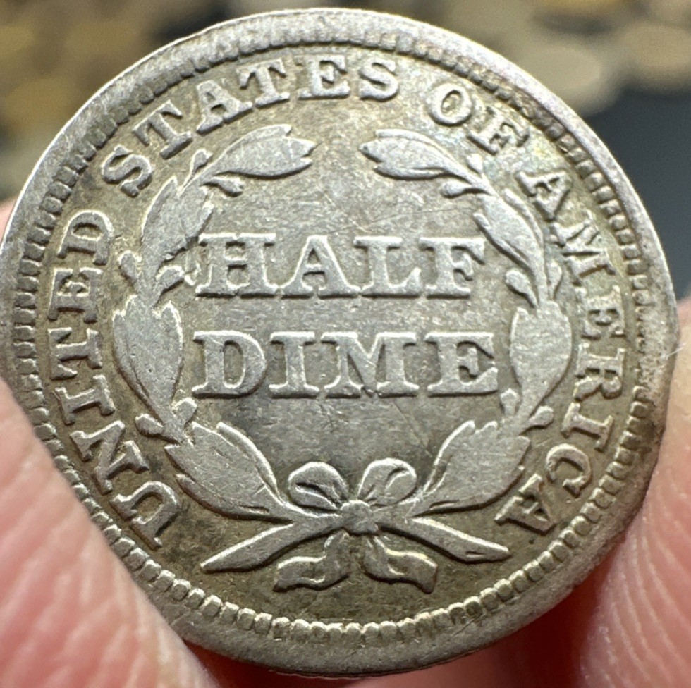 1843 Seated Liberty Half Dime VF