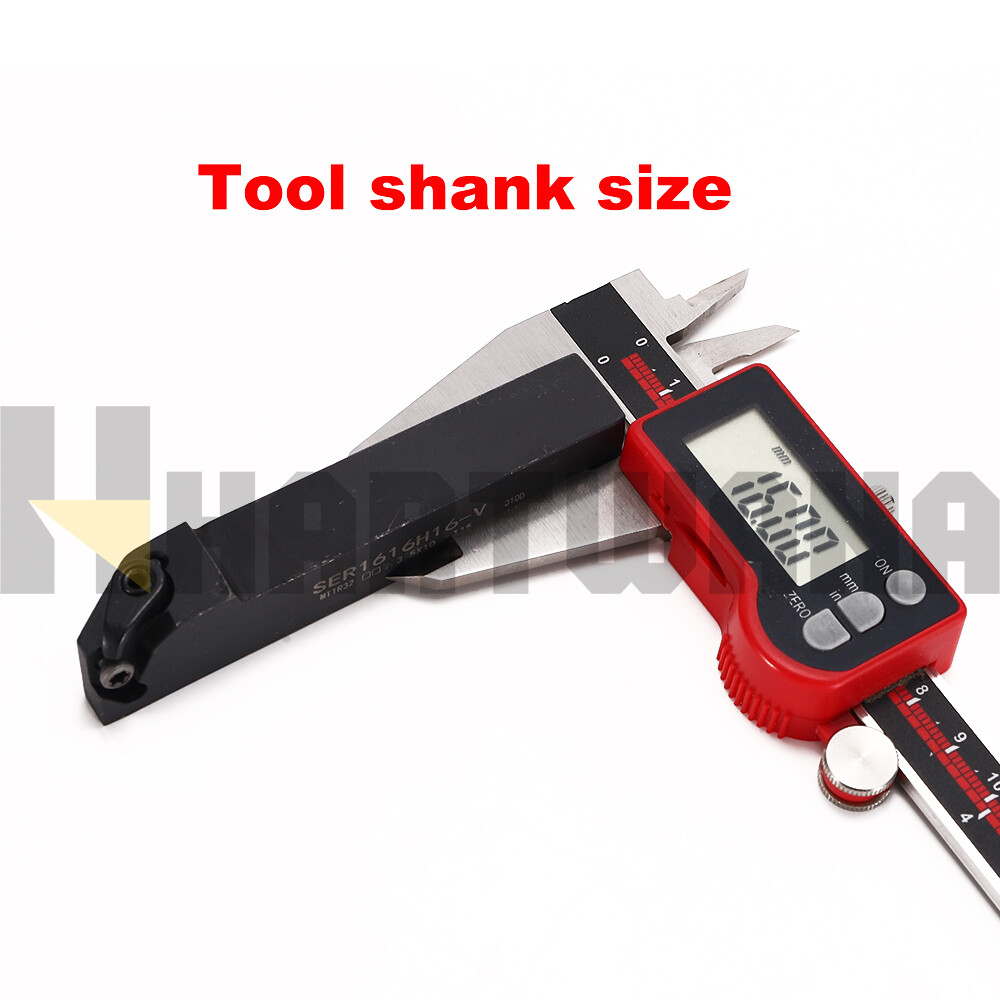 Indexable Threading Turning Tool Holder 16mm 60 Degree Carbide Inserts 16VERAG60