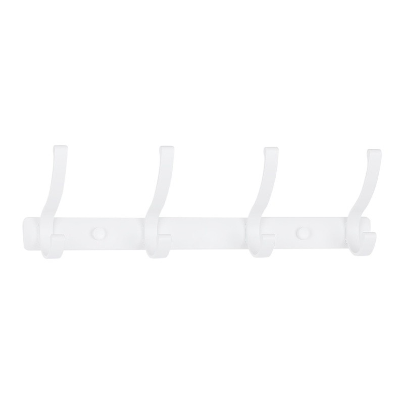 Wall Mounted Coat Hook Rack 4 Heavy Duty Hooks Space Saving Storage Solution New