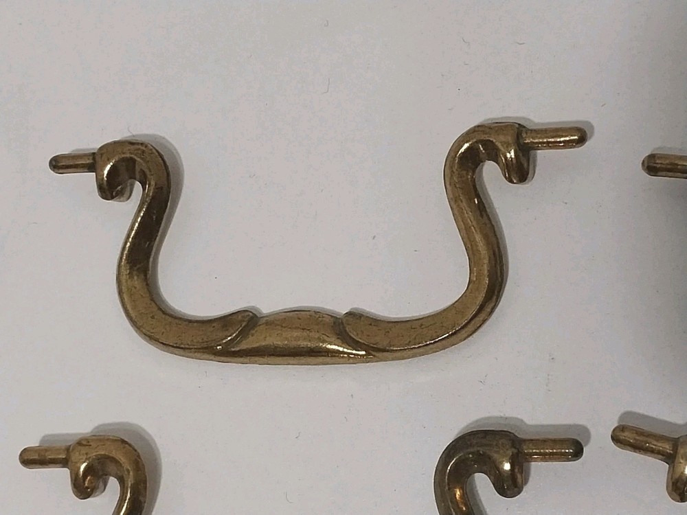 4 Swan Neck Bail Handle CB-1844 Canada Drop Pulls Aged Brass