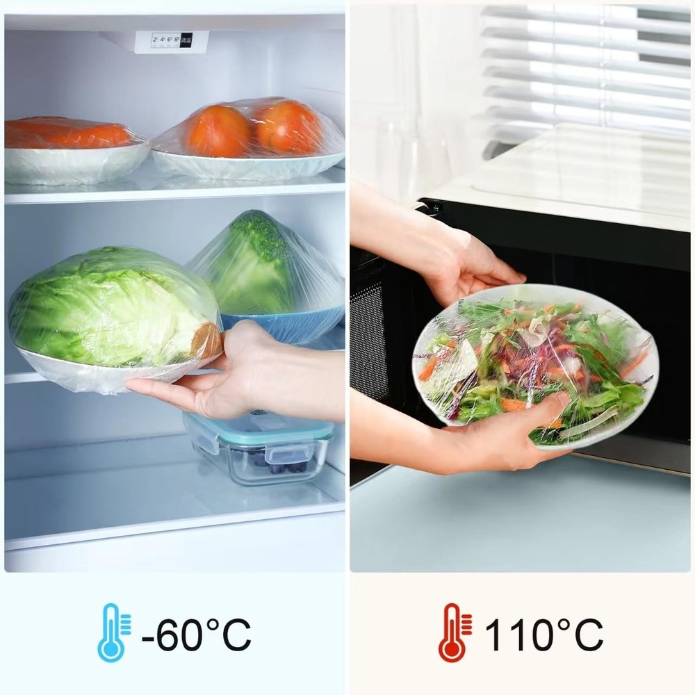 100 Elastic Covers, Bread Proofing Bowl Caps, Baking Rising Aids, Clear