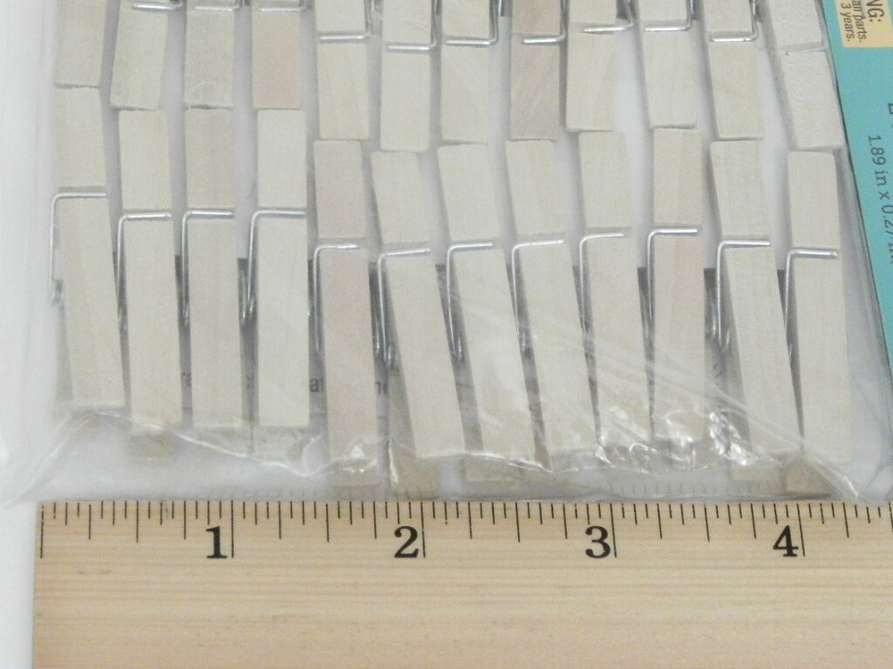 Wooden Mini Spring Clothespins New 24 Pack Crafts
