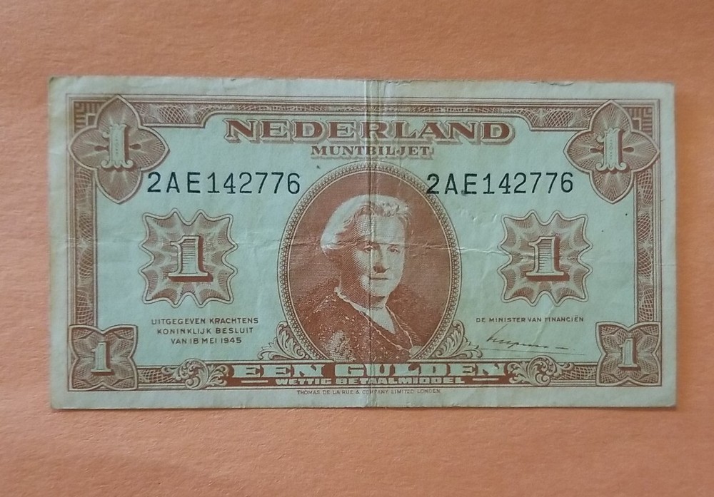 Netherlands  … P-70 … 1 Gulden … 1945 …only For 1 Note