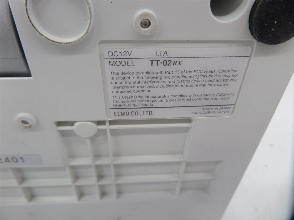 Elmo TT-02 RX Interactive Multi-Directional 12x Document Camera - No Adapter