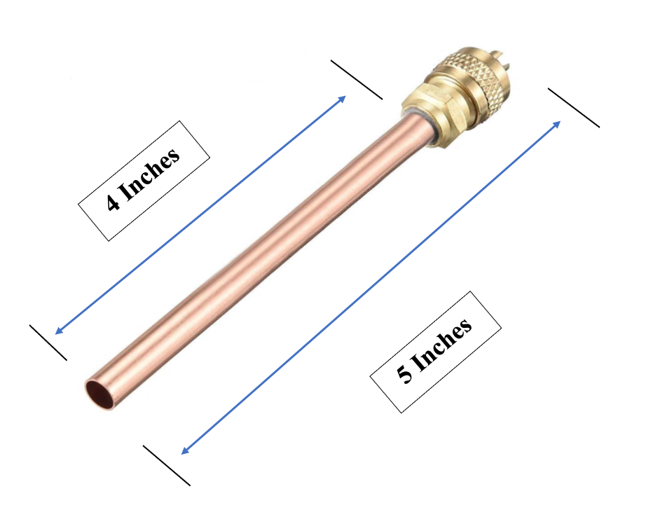 10PCS Access/Service Valve 1/4'' SAE x 1/4'' OD x 4'' Stem Core AC Refrigeration