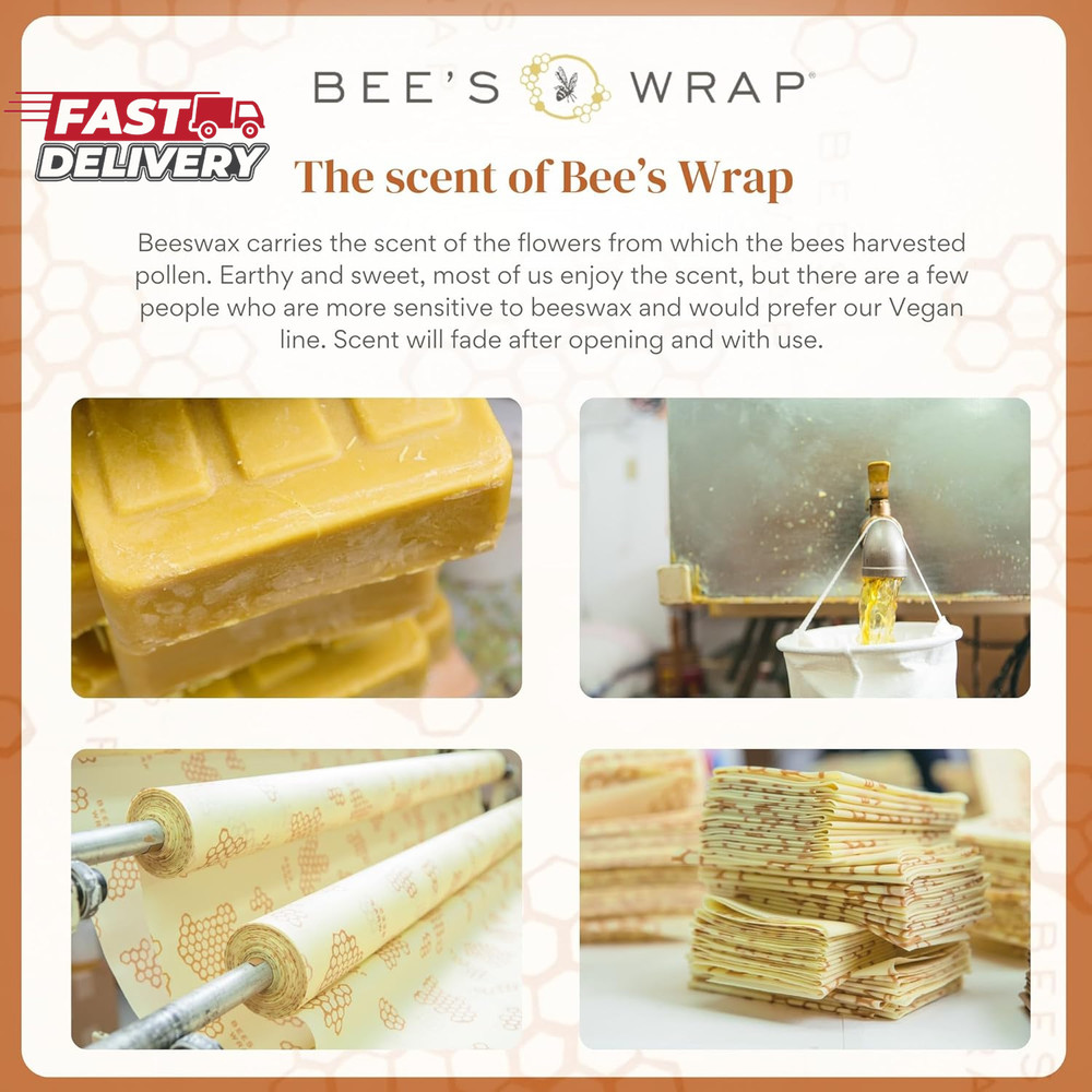 Bee'S Wrap Beeswax Wraps for Bread - Beeswax Bread Wrap for Sourdough & Bread St