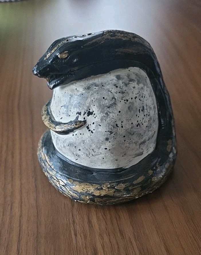 Snake Incense Holder Ceramic Burner Handmade OOAK