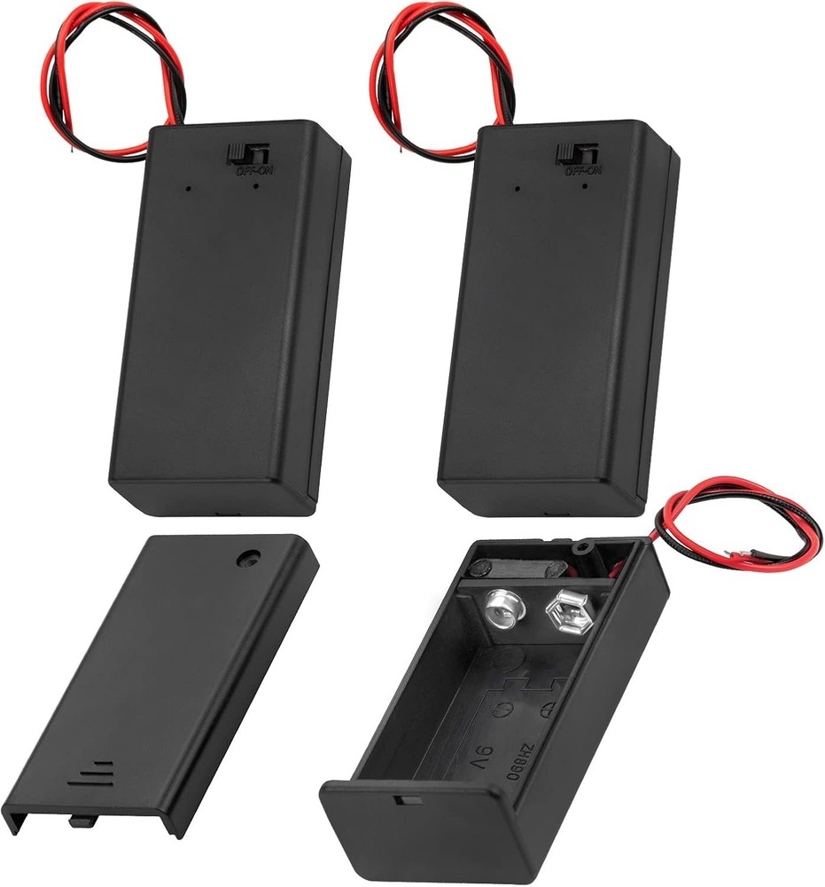 3-Pack 9V Battery Holder with ON/OFF Switch for Easy Electronics Projects